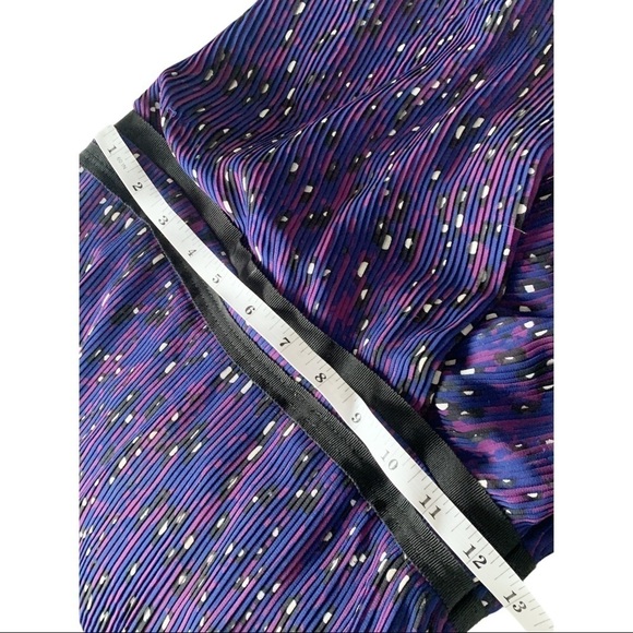 Carven Women’s Georgette‎ Pleated Violet Cocktail Dress Ruffle Hem Size 38/8 US - Picture 15 of 16